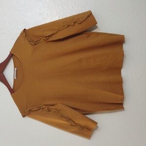 USED ZARA MUSTARD COLOR MID LENGTH SLEEVE -WINTER 2017-2018